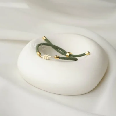 دستبند طلا مارشال برگ زیتون