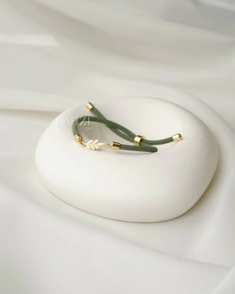 دستبند طلا مارشال برگ زیتون دستبند طلا مارشال برگ زیتون