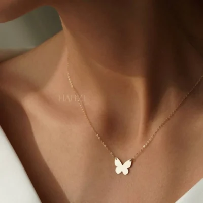 گردنبند طلا پروانه